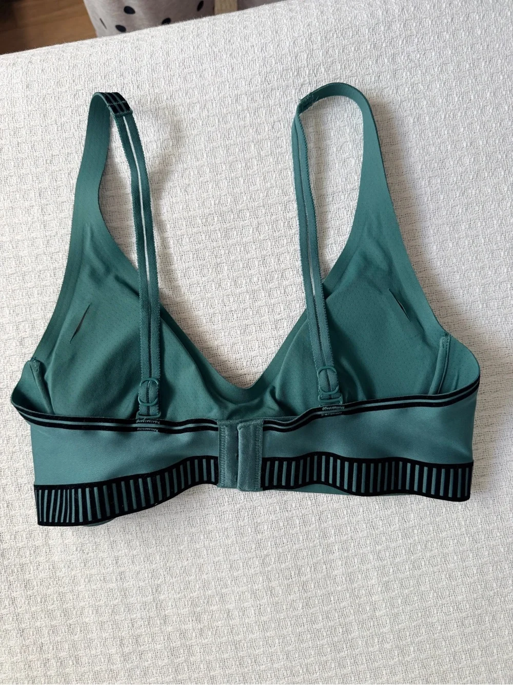 ALO Yoga Teal Sports Bralette with Black Trim